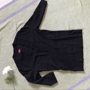 Merona S black 3/4 sleves woven top